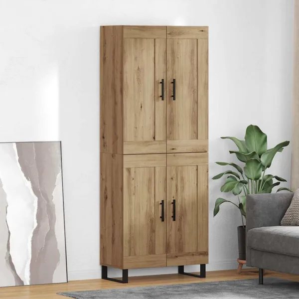 Haut Armoire 2 pcs Chêne artisanal 69,5 x 34 x 180 cm