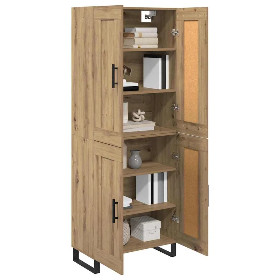 Haut Armoire 2 pcs Chêne artisanal 69,5 x 34 x 180 cm - 3
