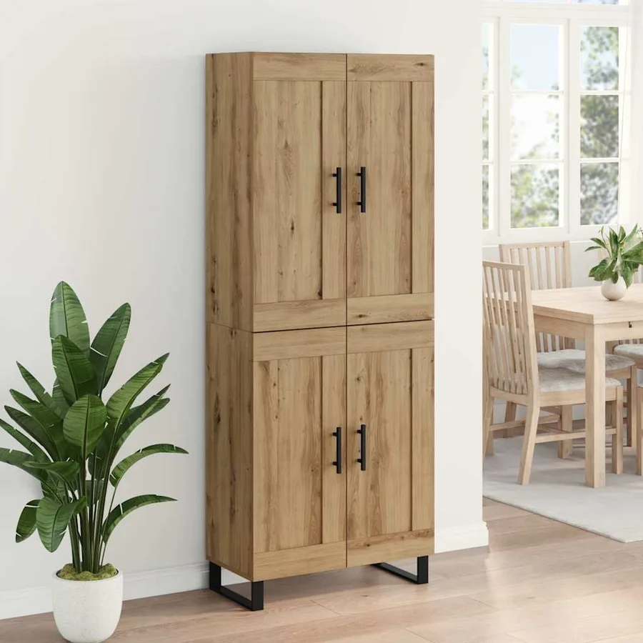 Haut Armoire 2 pcs Chêne artisanal 69,5 x 34 x 180 cm - 4