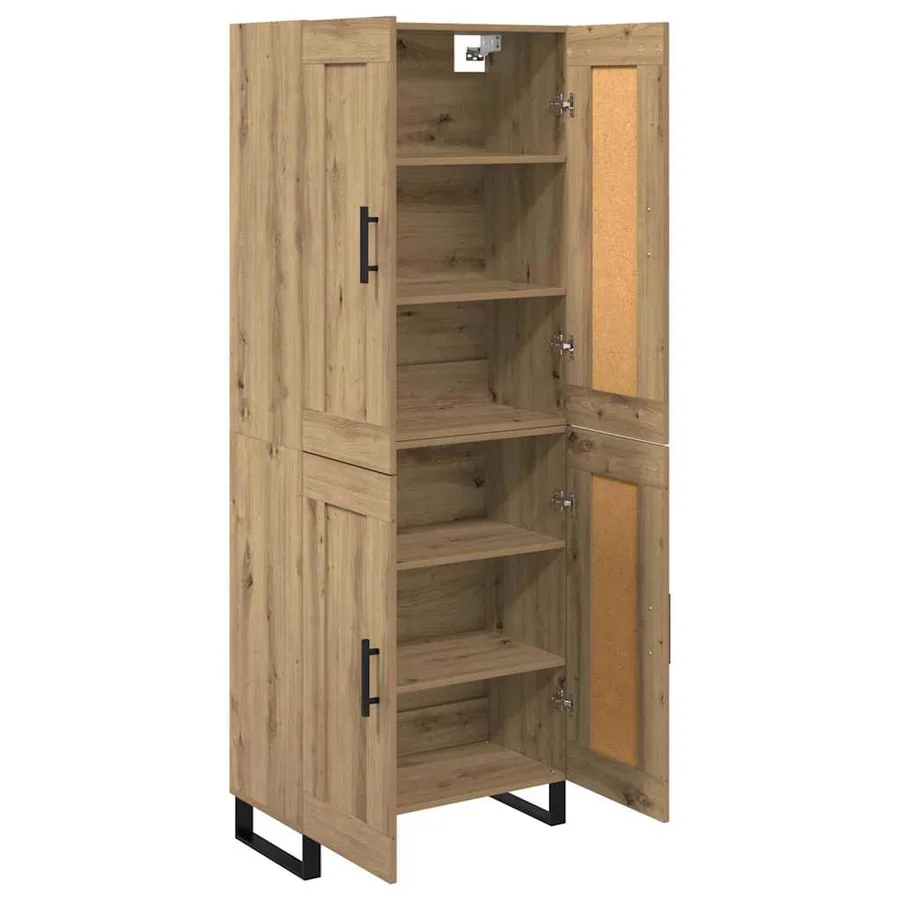 Haut Armoire 2 pcs Chêne artisanal 69,5 x 34 x 180 cm - 5