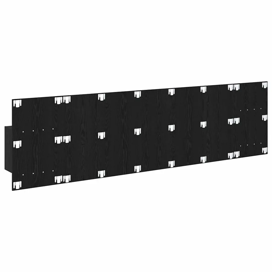 Tête de lit avec armoire 3 pcs Chêne noir Bois d'ingénierie - 9