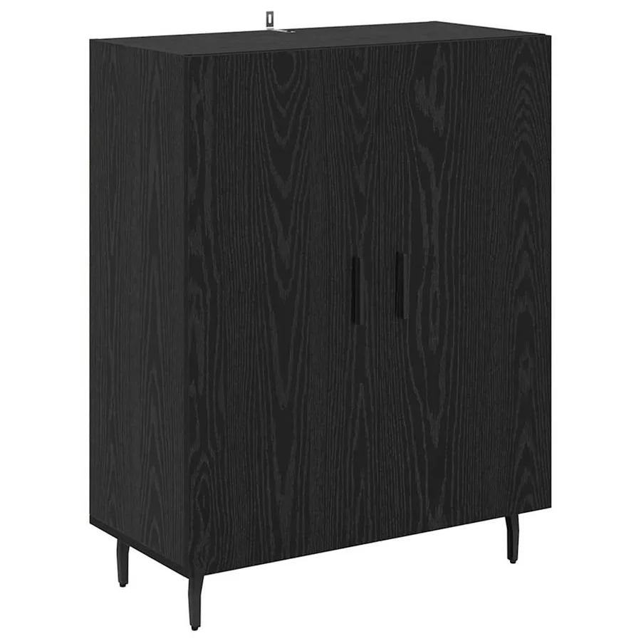 Haut Armoire 2 pcs Chêne noir Bois d'ingénierie - 6