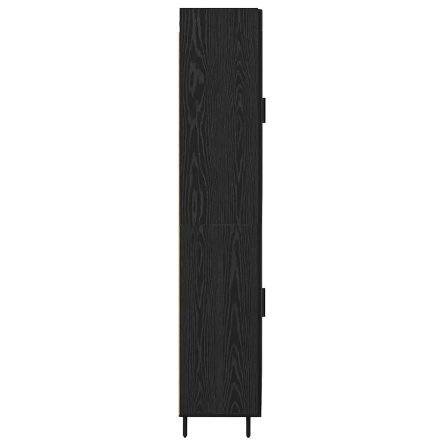 Haut Armoire 2 pcs Chêne noir Bois d'ingénierie - 9