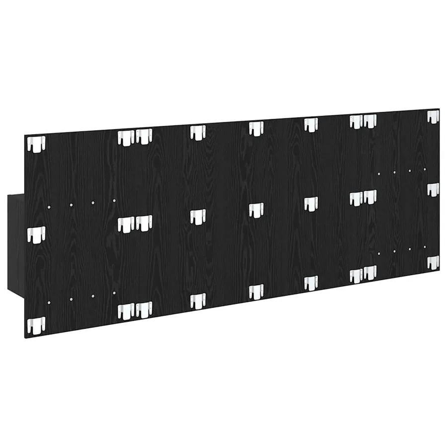 Tête de lit avec armoire 3 pcs Chêne noir Bois d'ingénierie - 9