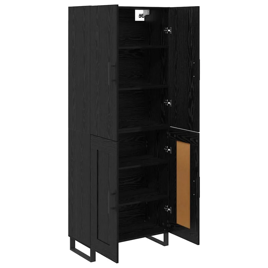 Haut Armoire 2 pcs Chêne noir 69,5 x 34 x 180 cm - 5