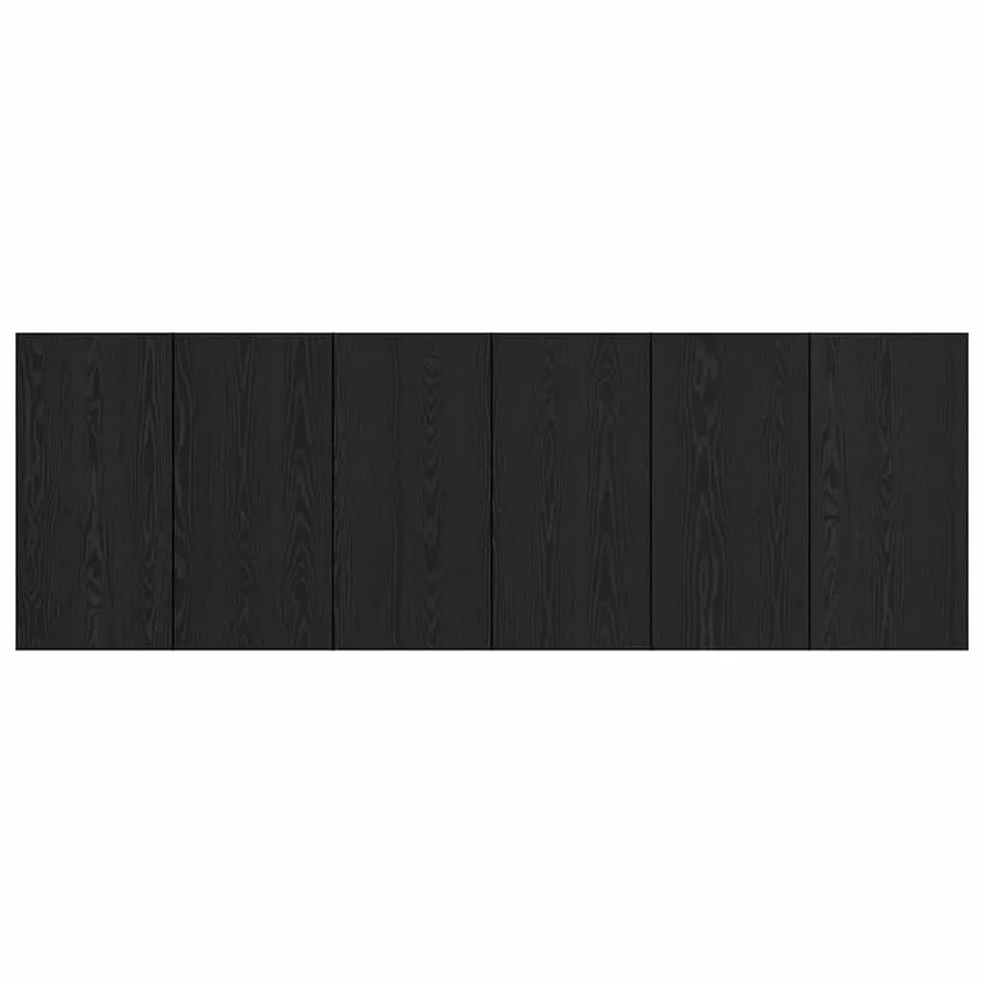 Tête de lit avec armoire 3 pcs Chêne noir Bois d'ingénierie - 5