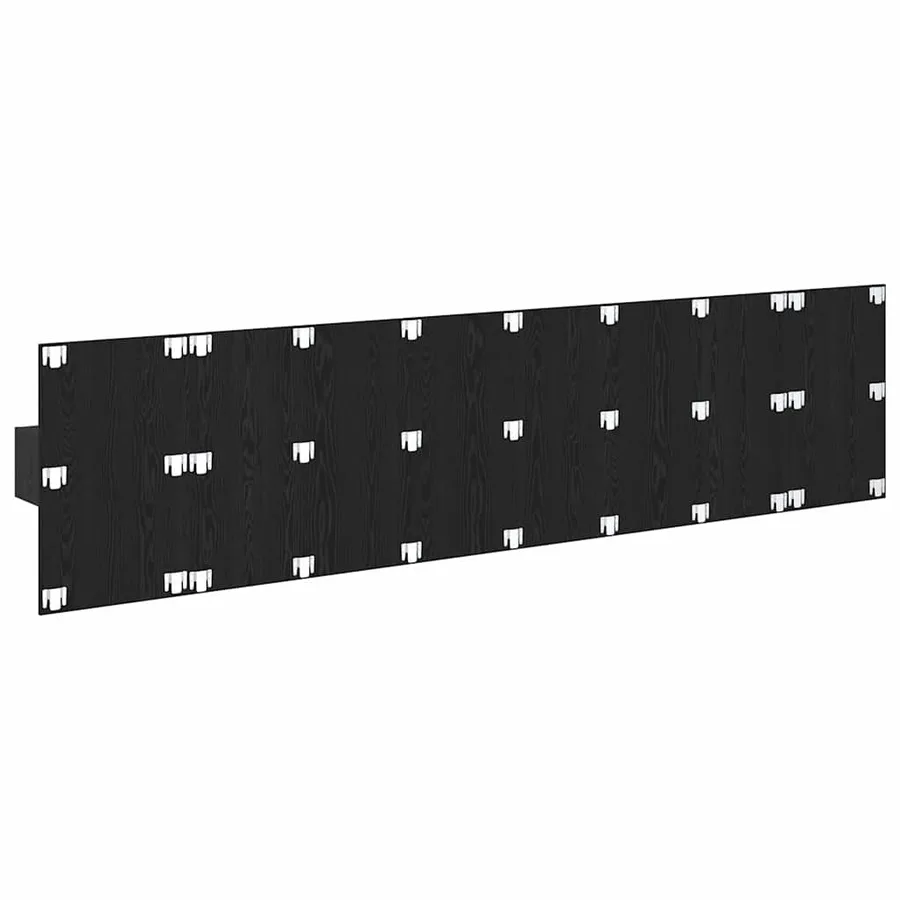Tête de lit avec armoire 3 pcs Chêne noir Bois d'ingénierie - 9