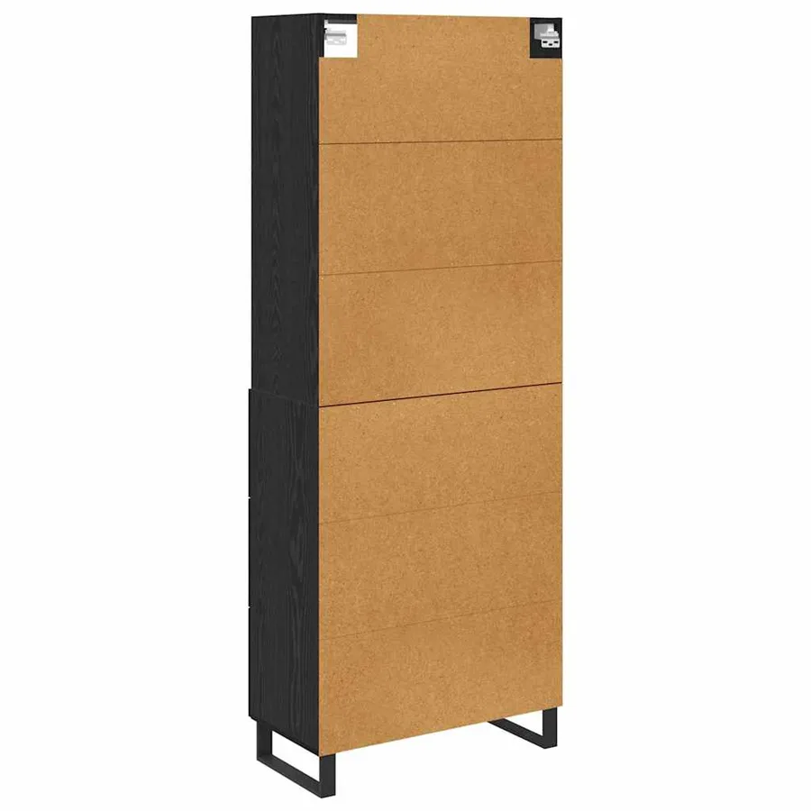 Haut Armoire avec tiroir 2 pcs Chêne noir Bois d'ingénierie - 10