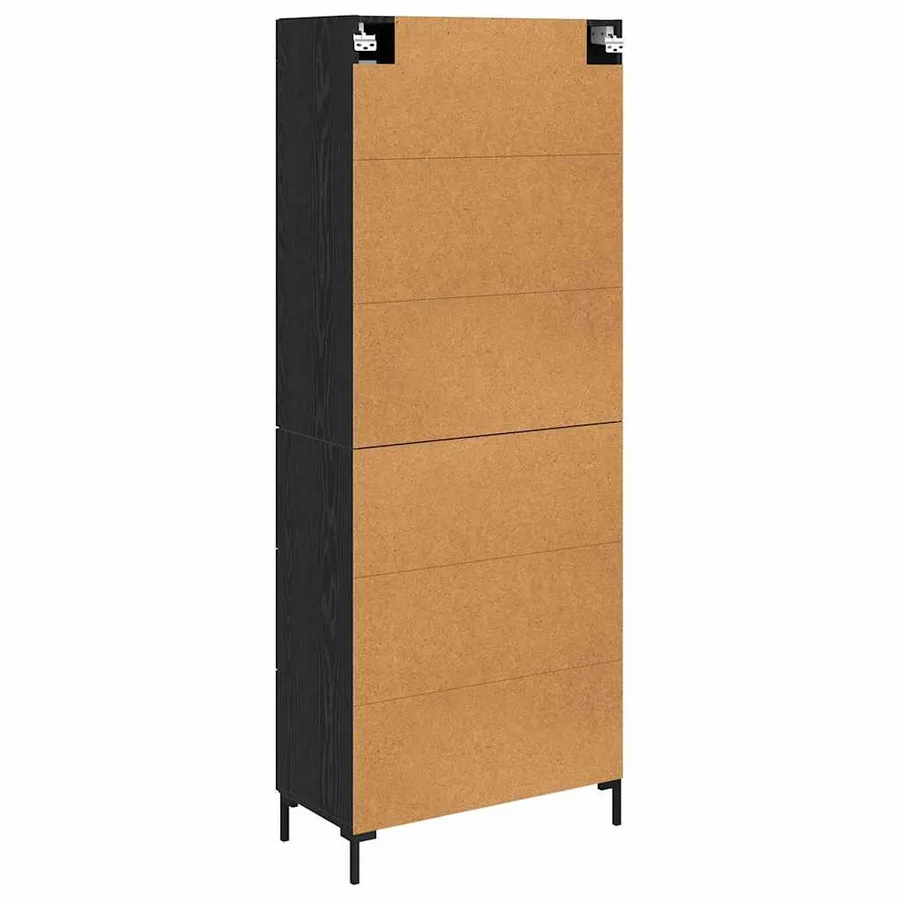 Haut Armoire avec tiroir 2 pcs Chêne noir Bois d'ingénierie - 10