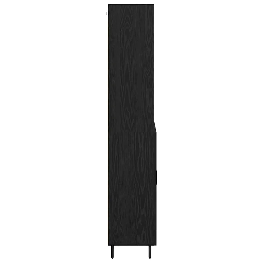 Haut Armoire avec tiroir Chêne noir 69,5 x 34 x 180 cm - 9