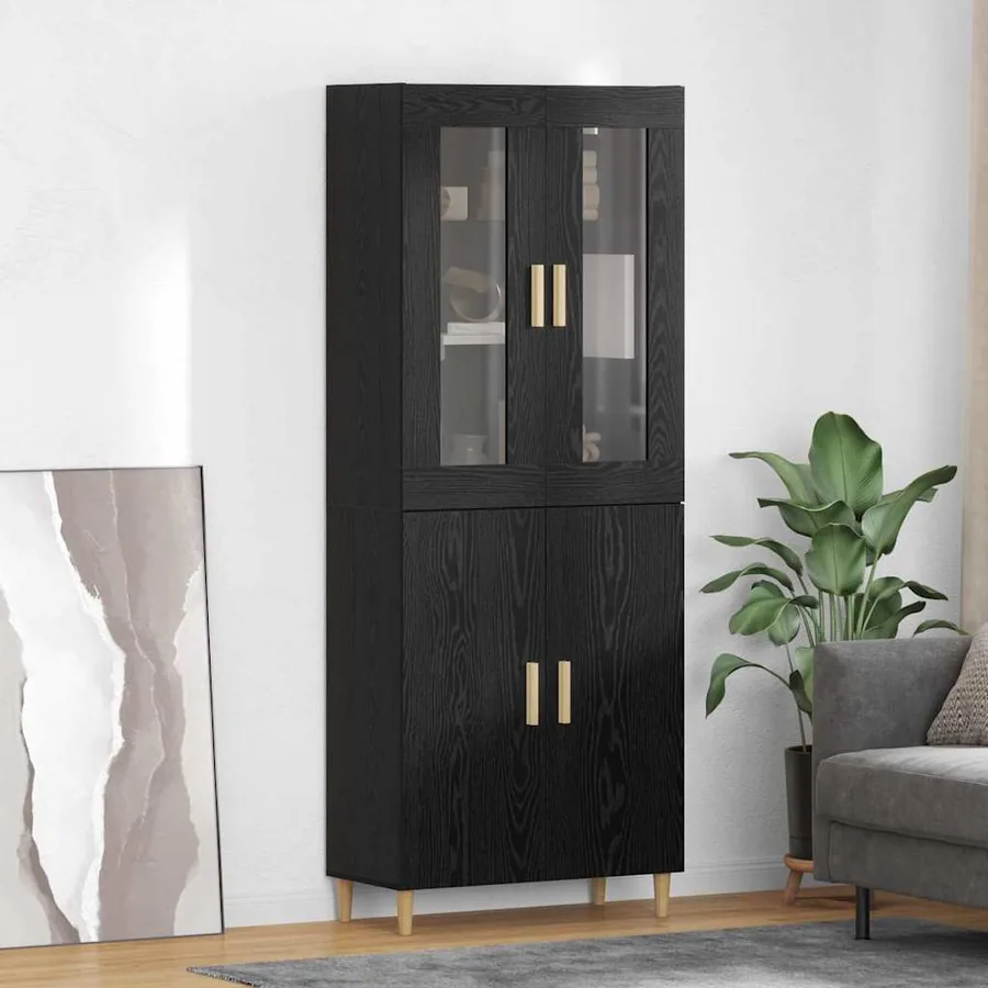 Haut Armoire Chêne noir 69,5 x 34 x 180 cm