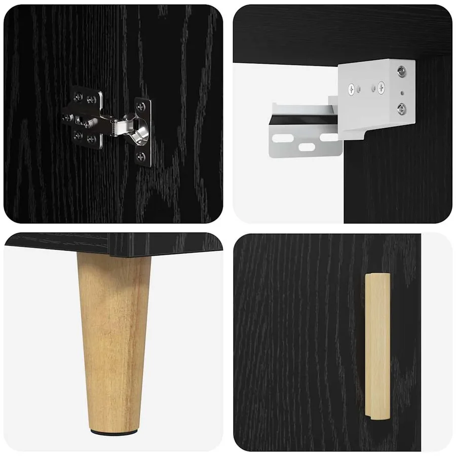 Haut Armoire Chêne noir 69,5 x 34 x 180 cm - 11
