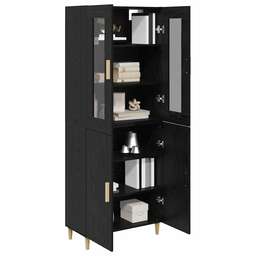 Haut Armoire Chêne noir 69,5 x 34 x 180 cm - 3