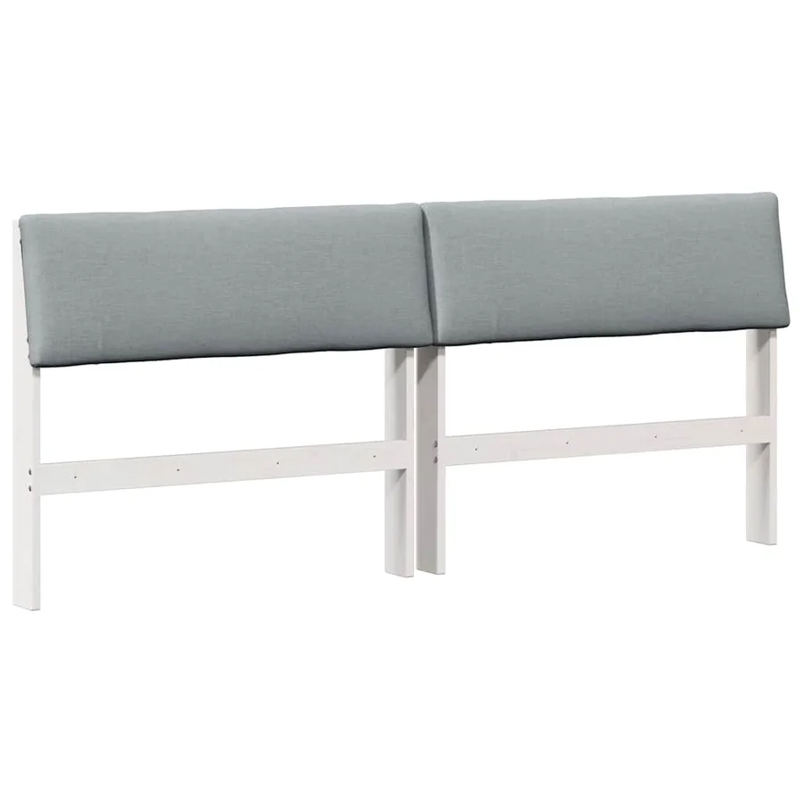 Tête de lit capitonnée Gris clair 200 cm Pin massif - 2