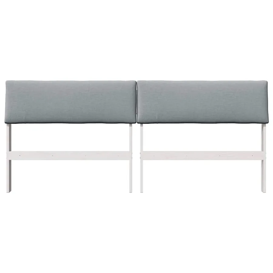 Tête de lit capitonnée Gris clair 200 cm Pin massif - 4