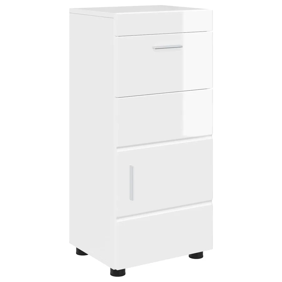 Ensemble d'armoire de salle de bain TULUM Blanc brillant - 2