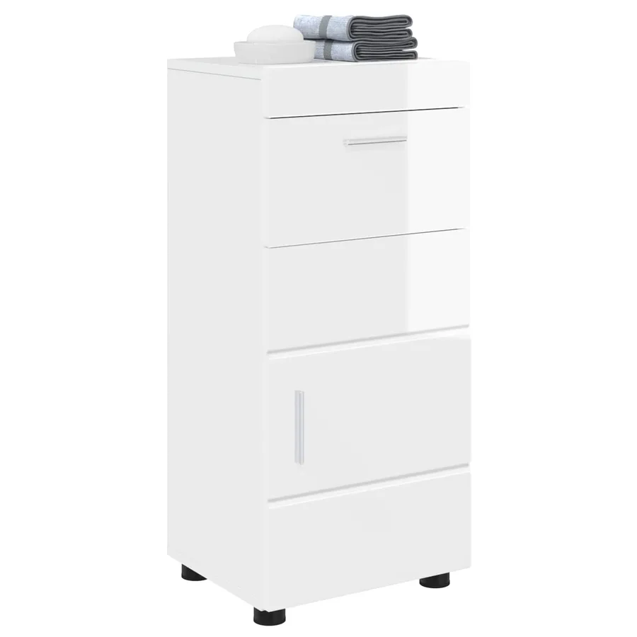 Ensemble d'armoire de salle de bain TULUM Blanc brillant - 3