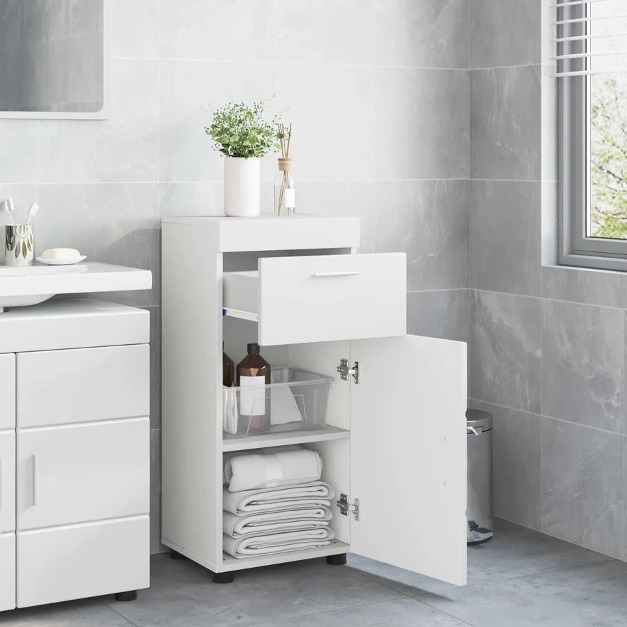 Ensemble d'armoire de salle de bain TULUM Blanc brillant - 4