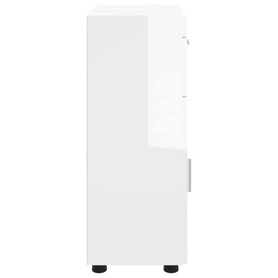 Ensemble d'armoire de salle de bain TULUM Blanc brillant - 7