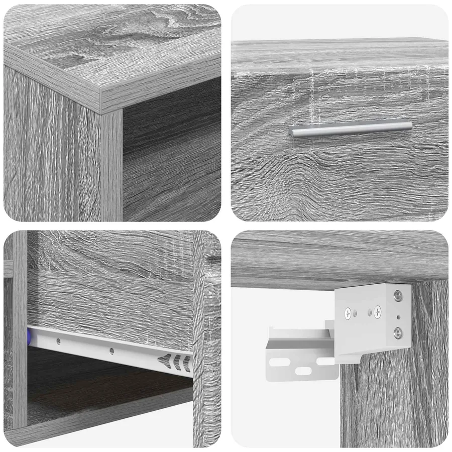 Cabinet en Bois Gris Sonoma 150 x 39 x 30 cm Bois d'ingénierie - 8