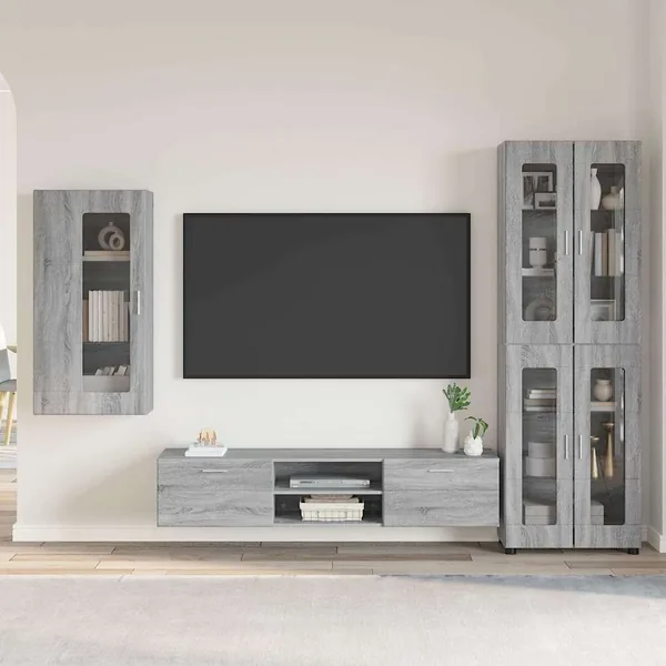 Ensemble meuble TV FLORIN 3 pcs Gris Sonoma Bois d'ingénierie