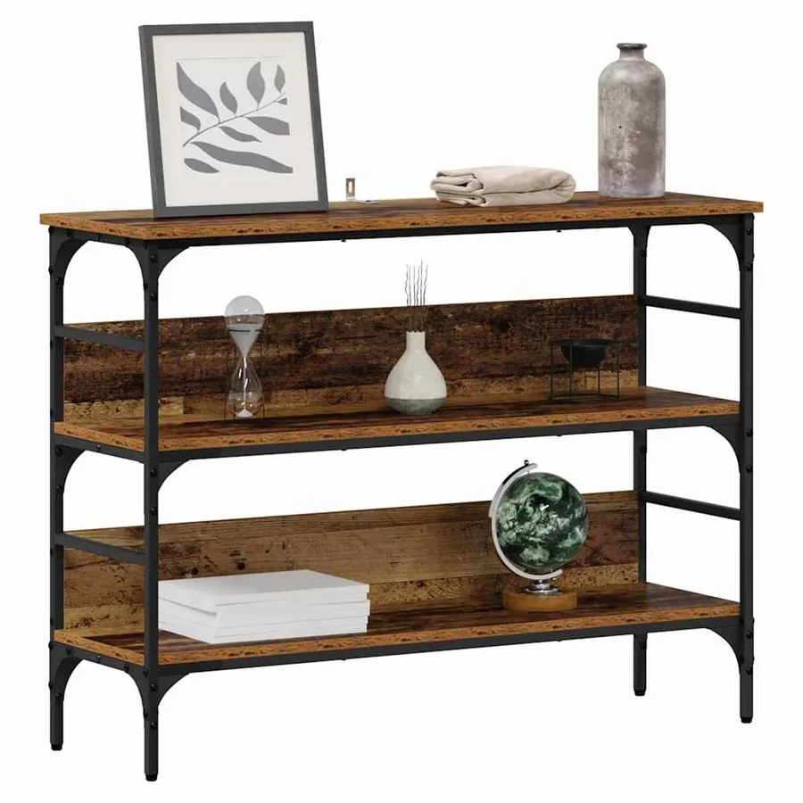 Table console Bois ancien 100 x 32 x 75 cm Bois d'ingénierie - 3