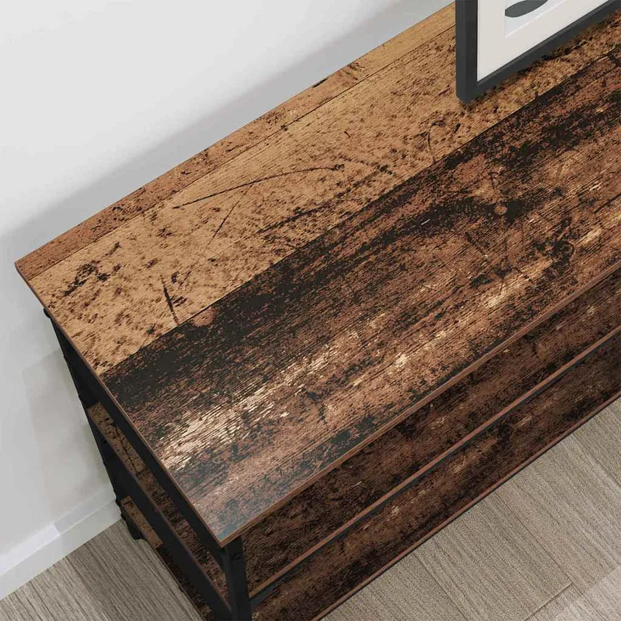 Table console Bois ancien 100 x 32 x 75 cm Bois d'ingénierie - 4