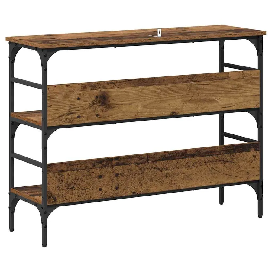 Table console Bois ancien 100 x 32 x 75 cm Bois d'ingénierie - 7