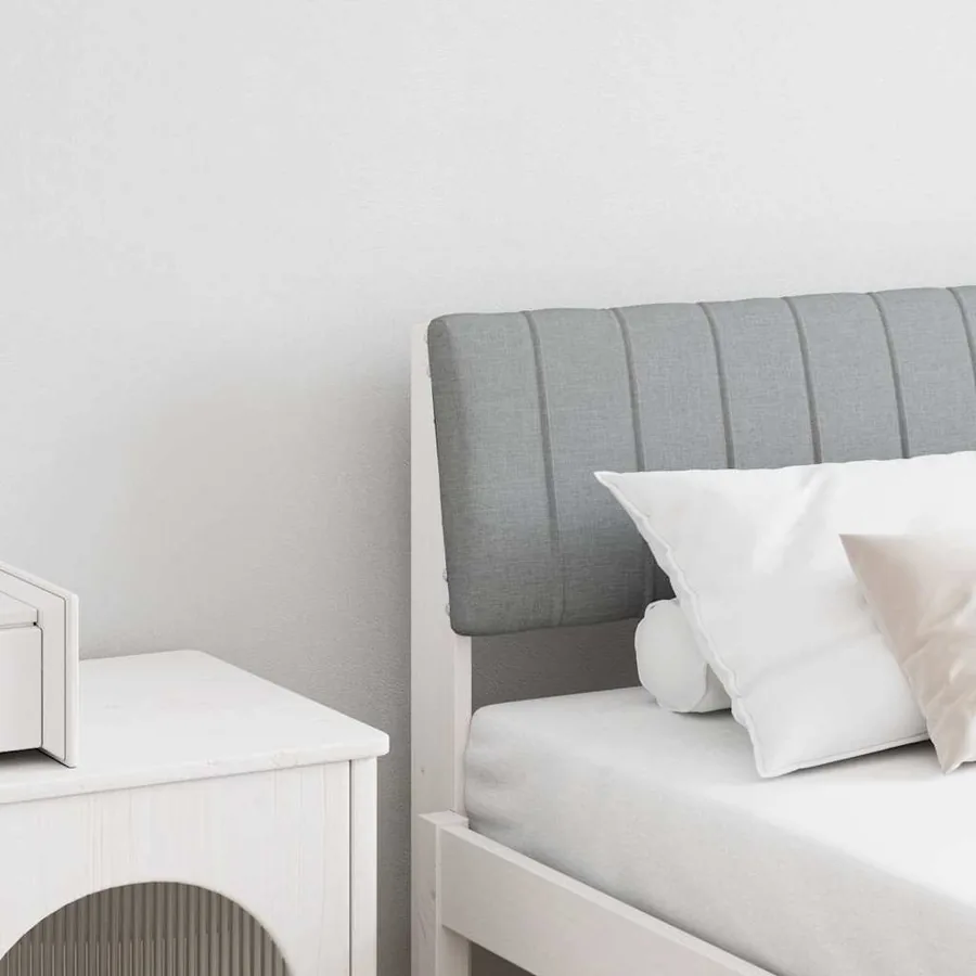 Tête de lit capitonnée Gris clair 180 cm Pin massif