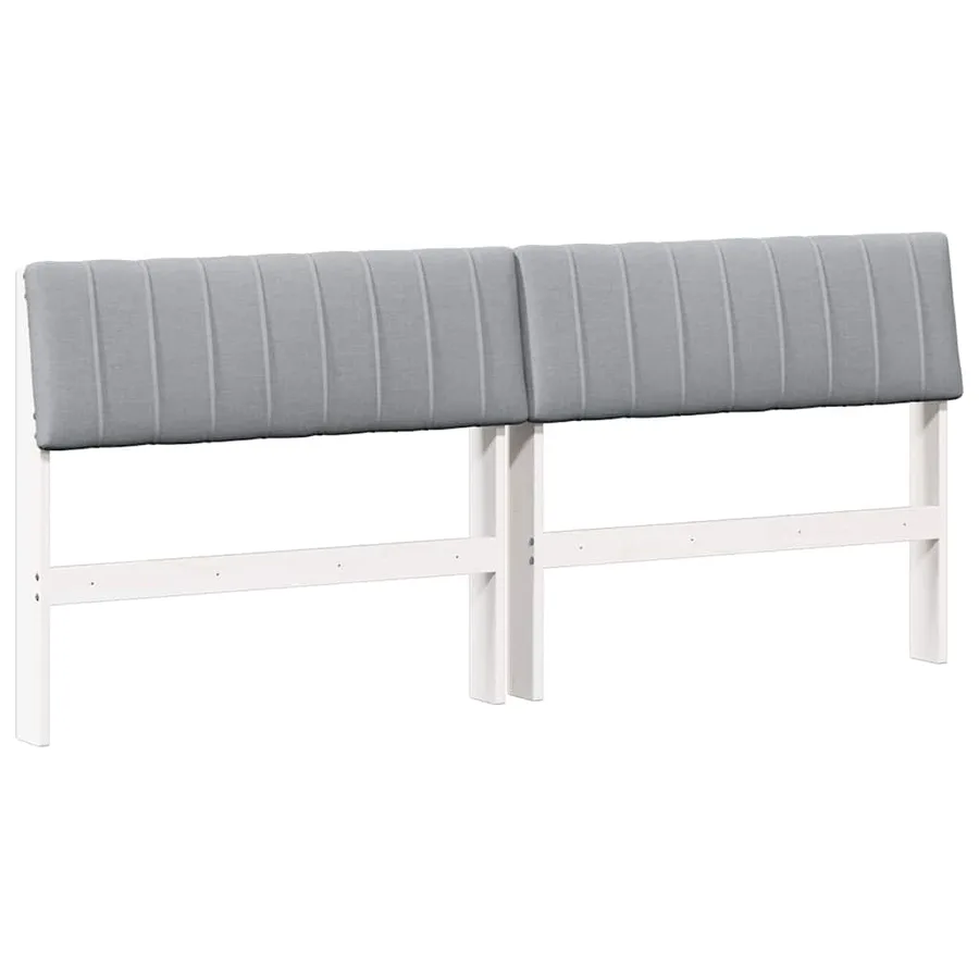 Tête de lit capitonnée Gris clair 180 cm Pin massif - 2