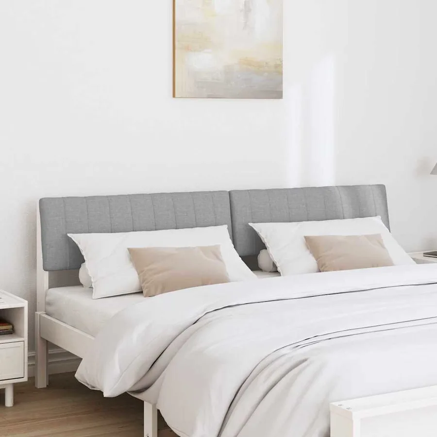 Tête de lit capitonnée Gris clair 180 cm Pin massif - 3