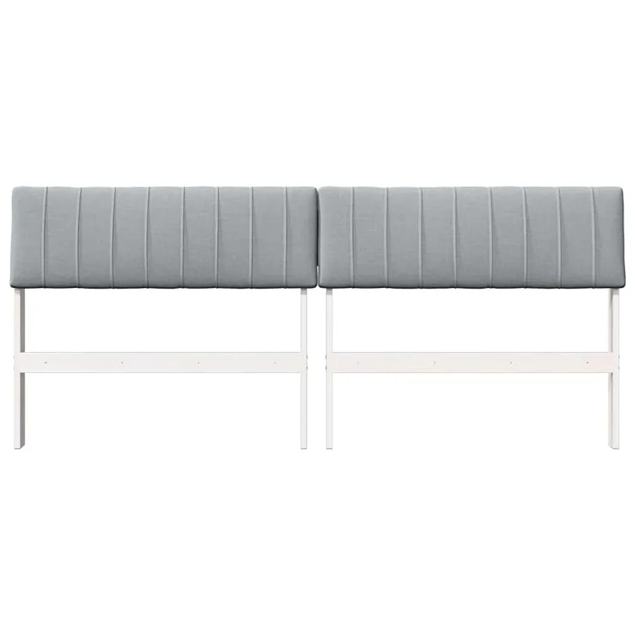Tête de lit capitonnée Gris clair 180 cm Pin massif - 4