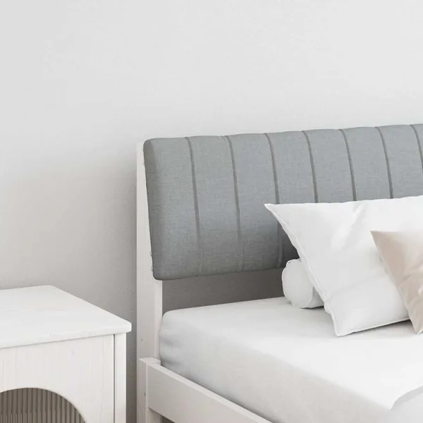 Tête de lit capitonnée Gris clair 200 cm Pin massif