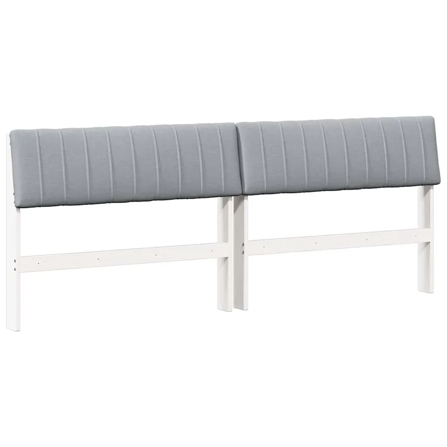Tête de lit capitonnée Gris clair 200 cm Pin massif - 2
