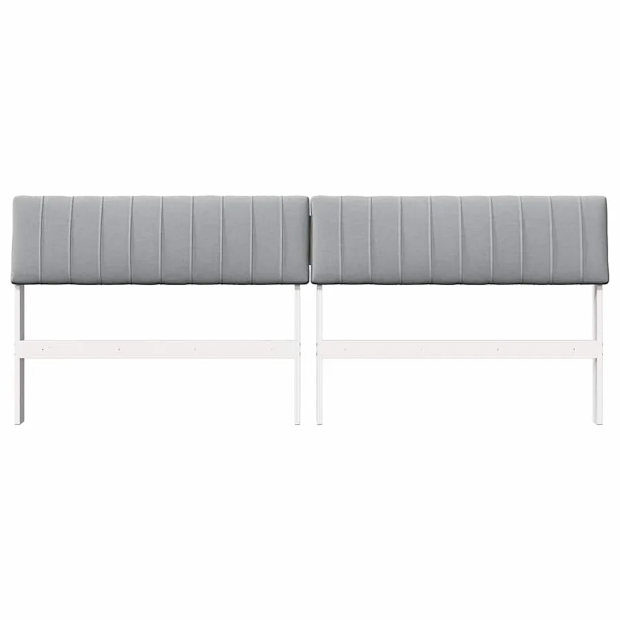 Tête de lit capitonnée Gris clair 200 cm Pin massif - 4
