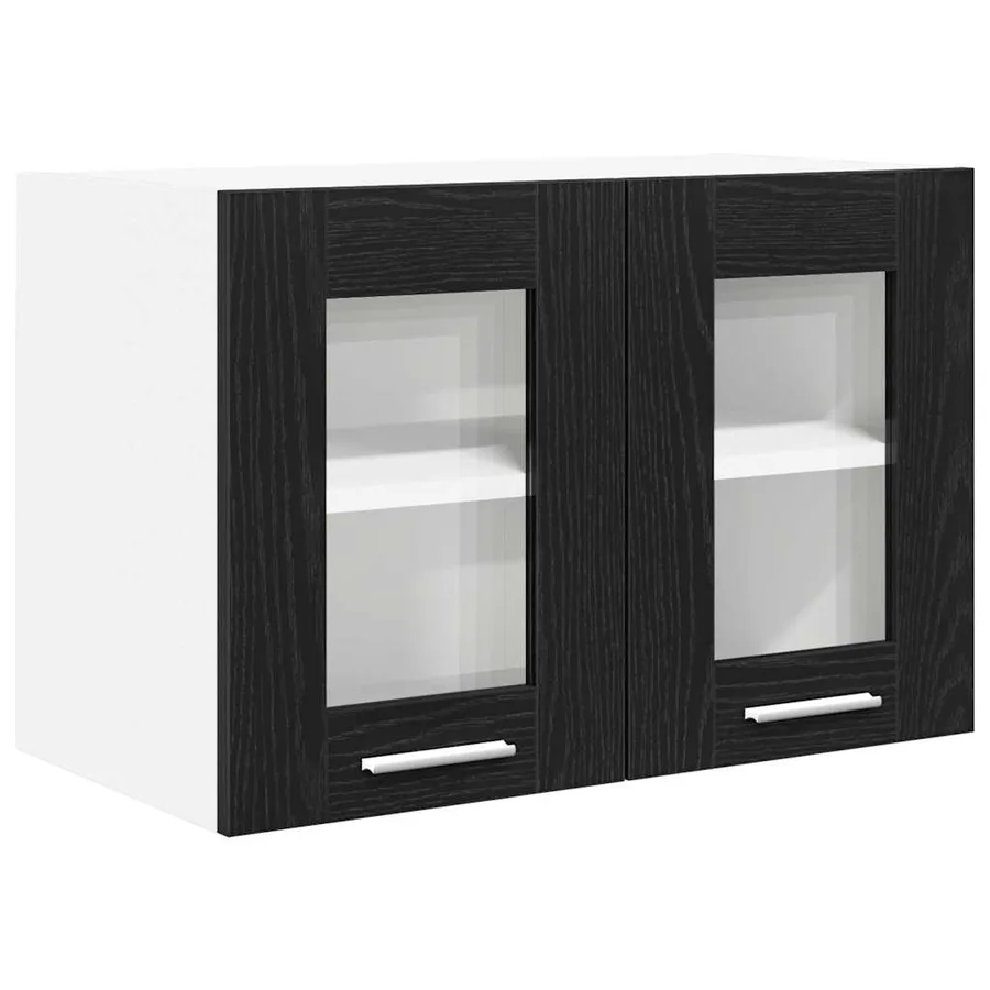 Armoire suspendue avec porte 2 pcs Chêne noir 60 x 31 x 40 cm - 5