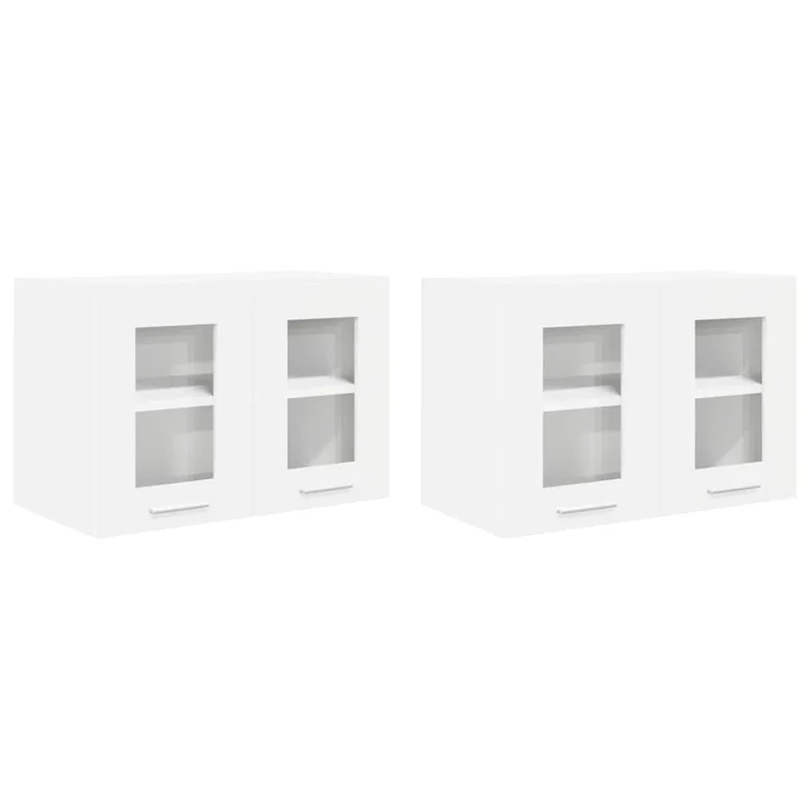 Armoire suspendue 2 pcs Blanc 60 x 31 x 40 cm Bois d'ingénierie - 2
