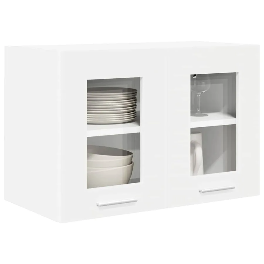 Armoire suspendue 2 pcs Blanc 60 x 31 x 40 cm Bois d'ingénierie - 3