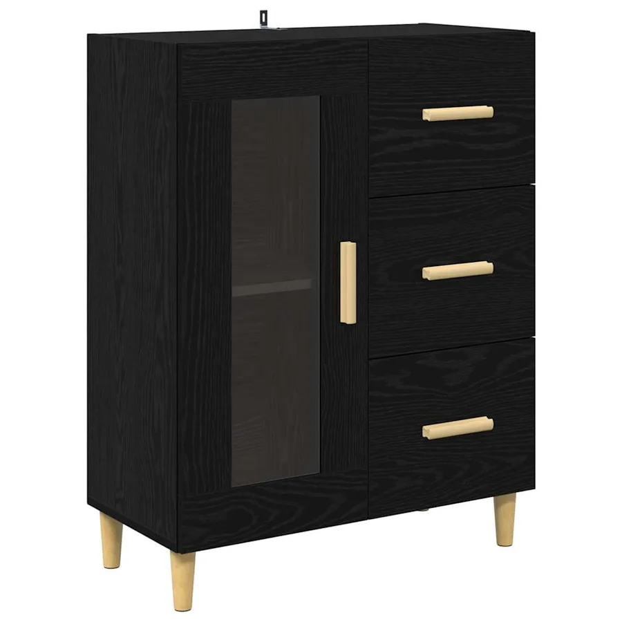 Haut Armoire Chêne noir 69,5 x 32,5 x 180 cm Bois d'ingénierie - 6