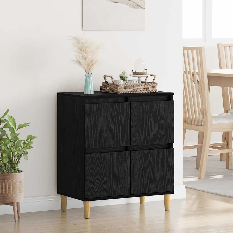 Buffet Chêne noir 60 x 35 x 70 cm Bois d'ingénierie