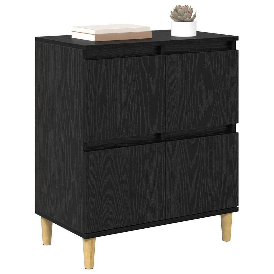 Buffet Chêne noir 60 x 35 x 70 cm Bois d'ingénierie - 3