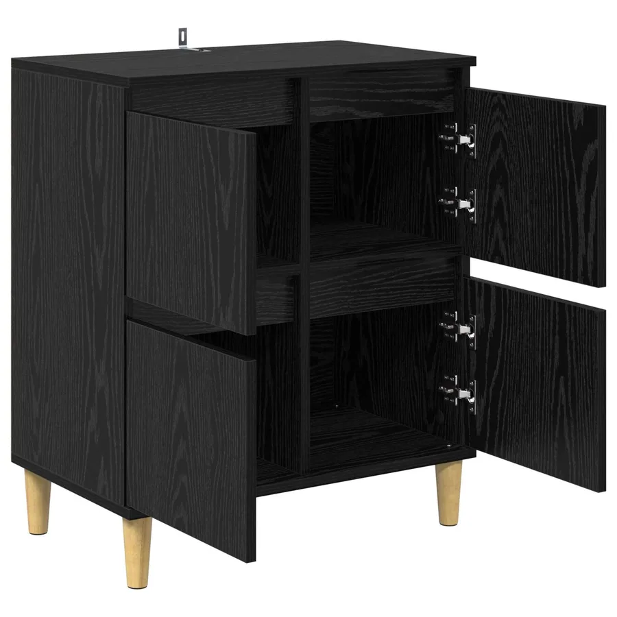 Buffet Chêne noir 60 x 35 x 70 cm Bois d'ingénierie - 5