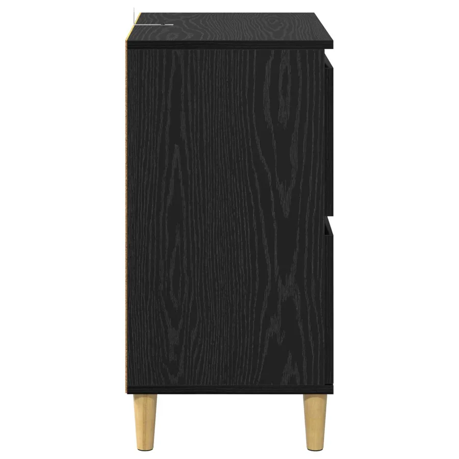 Buffet Chêne noir 60 x 35 x 70 cm Bois d'ingénierie - 7