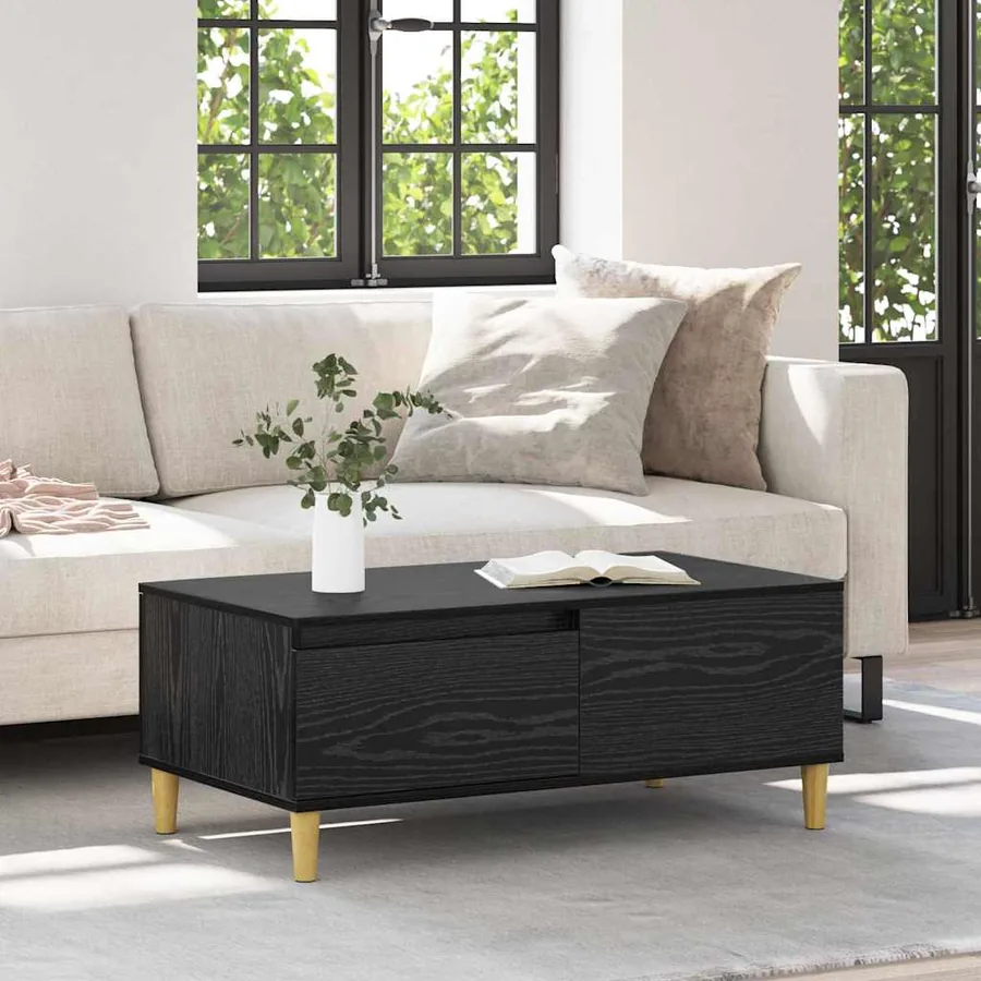 Table basse Chêne noir 90 x 50 x 35 cm Bois d'ingénierie