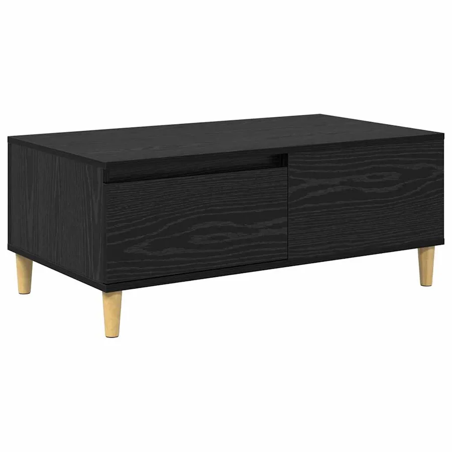 Table basse Chêne noir 90 x 50 x 35 cm Bois d'ingénierie - 2