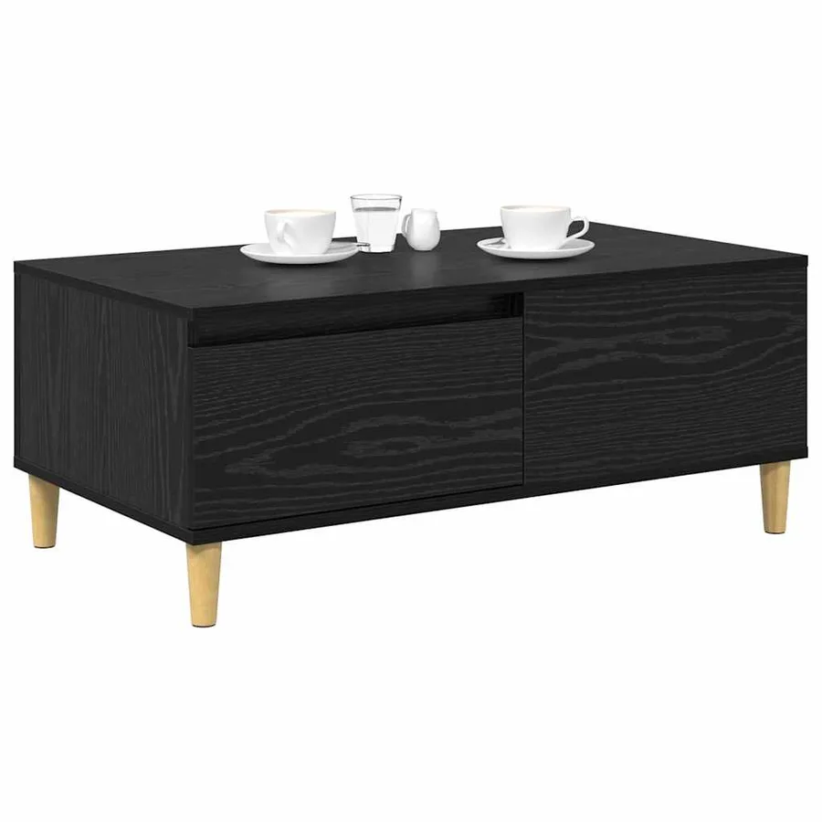 Table basse Chêne noir 90 x 50 x 35 cm Bois d'ingénierie - 3