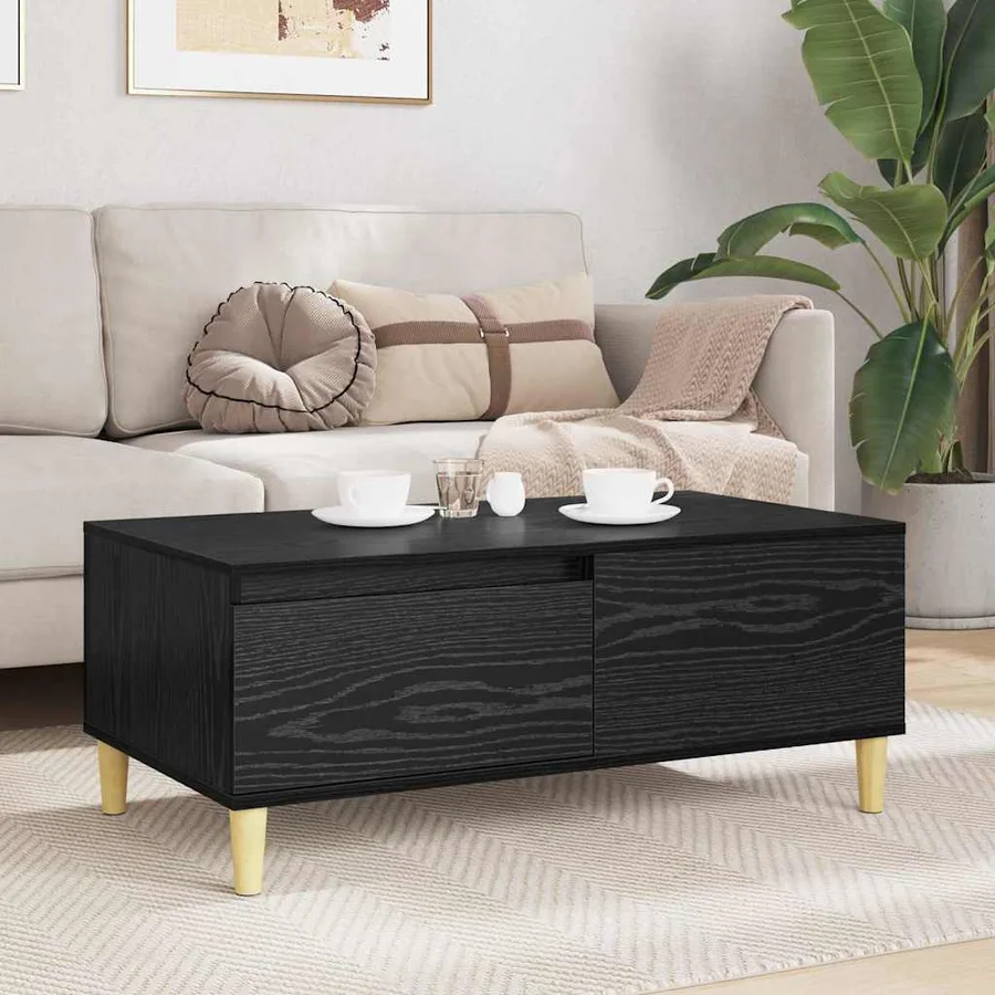 Table basse Chêne noir 90 x 50 x 35 cm Bois d'ingénierie - 4