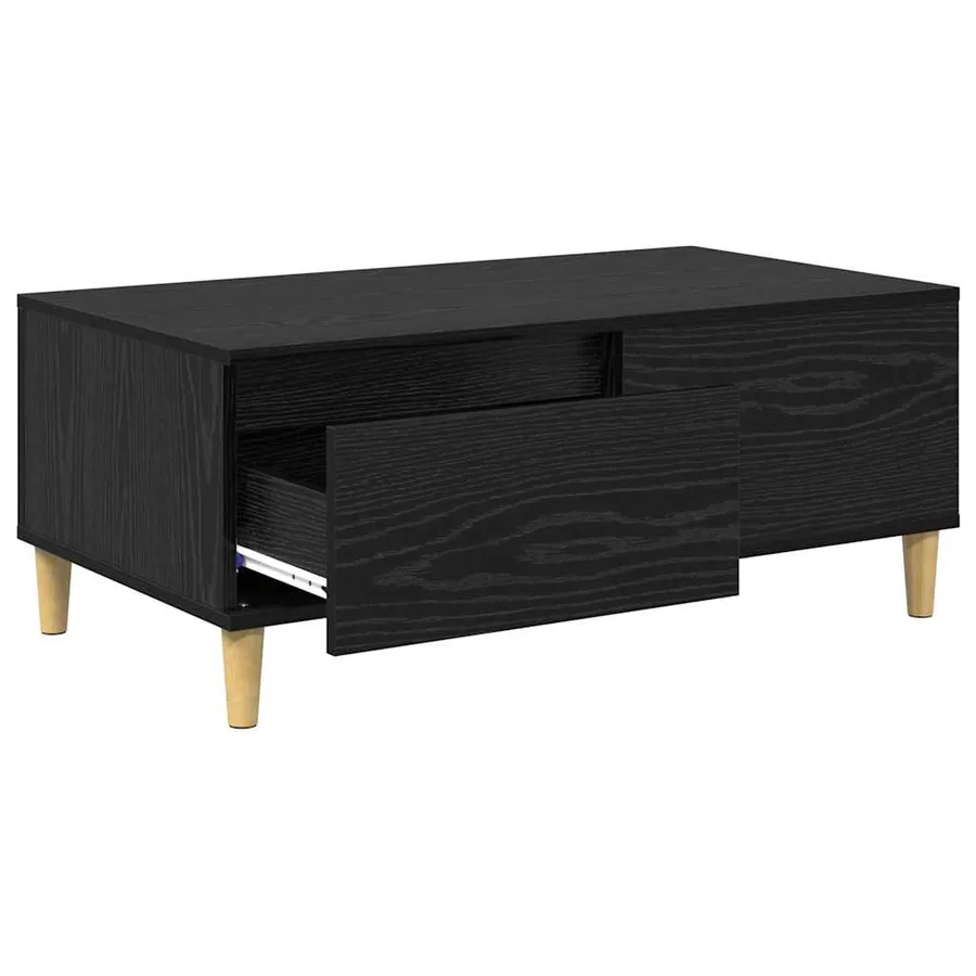 Table basse Chêne noir 90 x 50 x 35 cm Bois d'ingénierie - 5