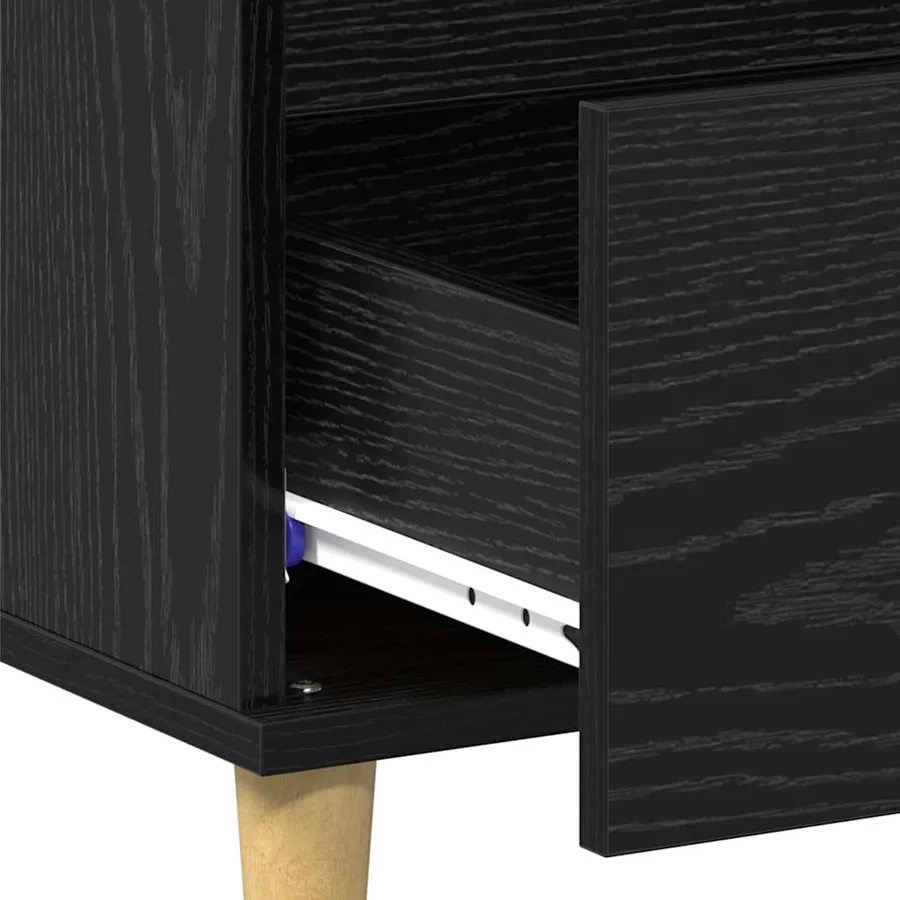 Table basse Chêne noir 90 x 50 x 35 cm Bois d'ingénierie - 8