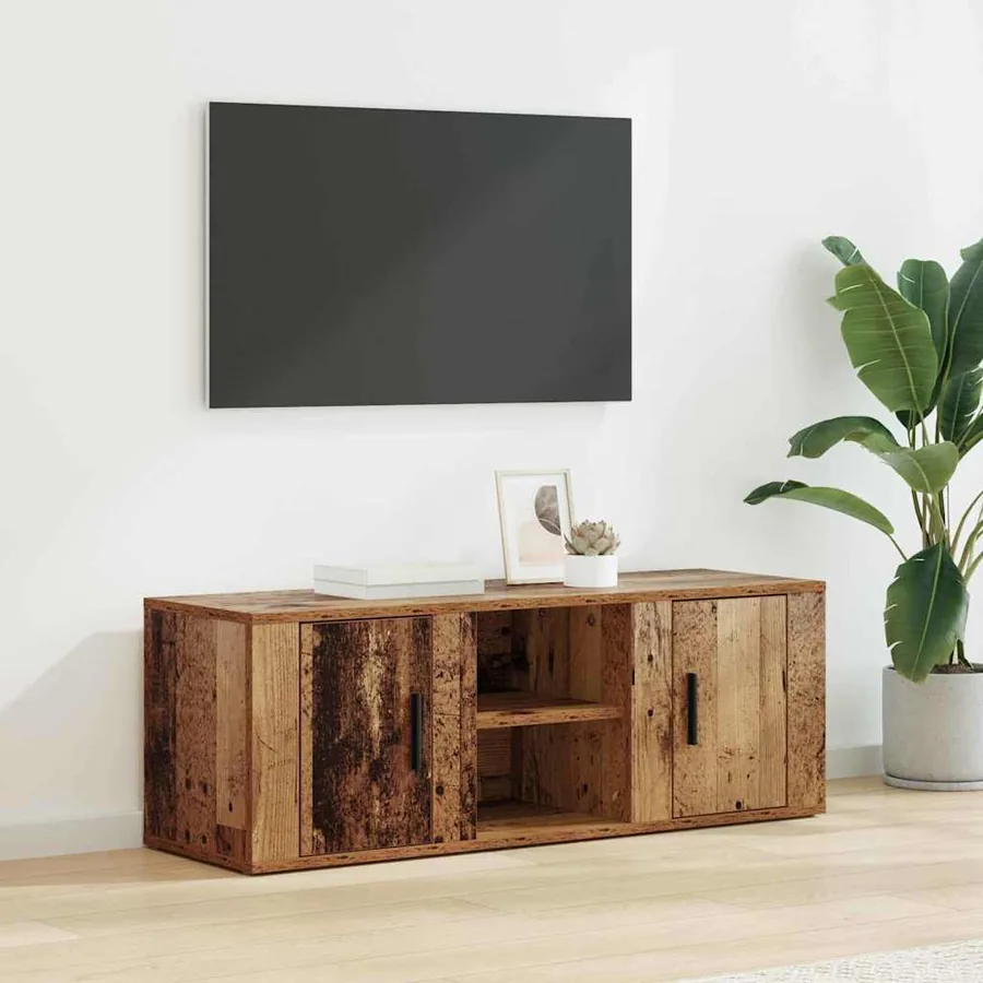 Meuble TV Bois Ancien 100 x 31,5 x 35 cm Bois d'ingénierie